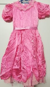 Kids Costumes to Hire - Pink Satin Dress - Small
